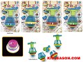 BOUNCE FLASHING LIGHTS SPINNING TOP TOYS