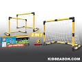 2 IN 1 PLASTIC SOCCER / FOOTBALL GOAL TOYS SET FOR KIDS